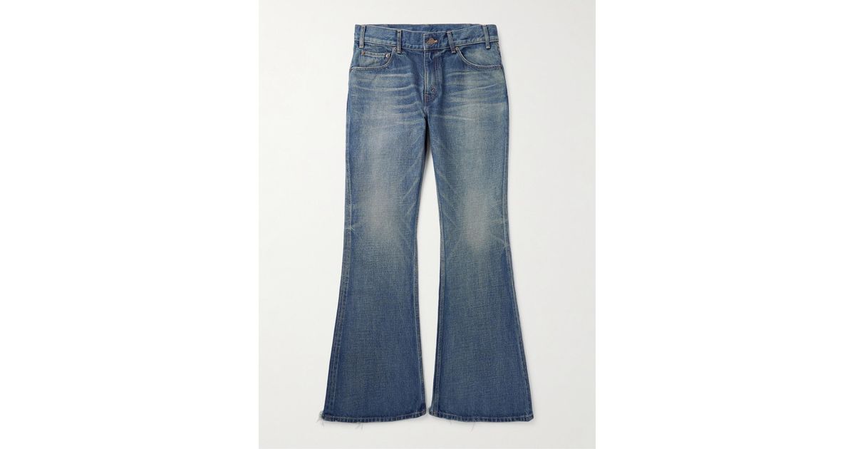 Celine Marco Flared Frayed Jeans in Blue for Men | Lyst UK