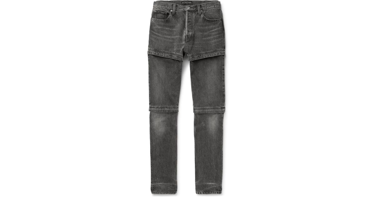 Balenciaga Zip-panelled Denim Jeans in 