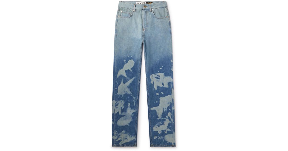 Loewe Paula's Ibiza Straight-leg Dip-dyed Jeans in Blue for Men | Lyst