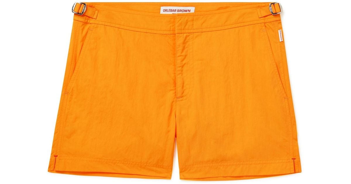 Orlebar Brown Springer Short-length Swim Shorts in Orange for Men | Lyst