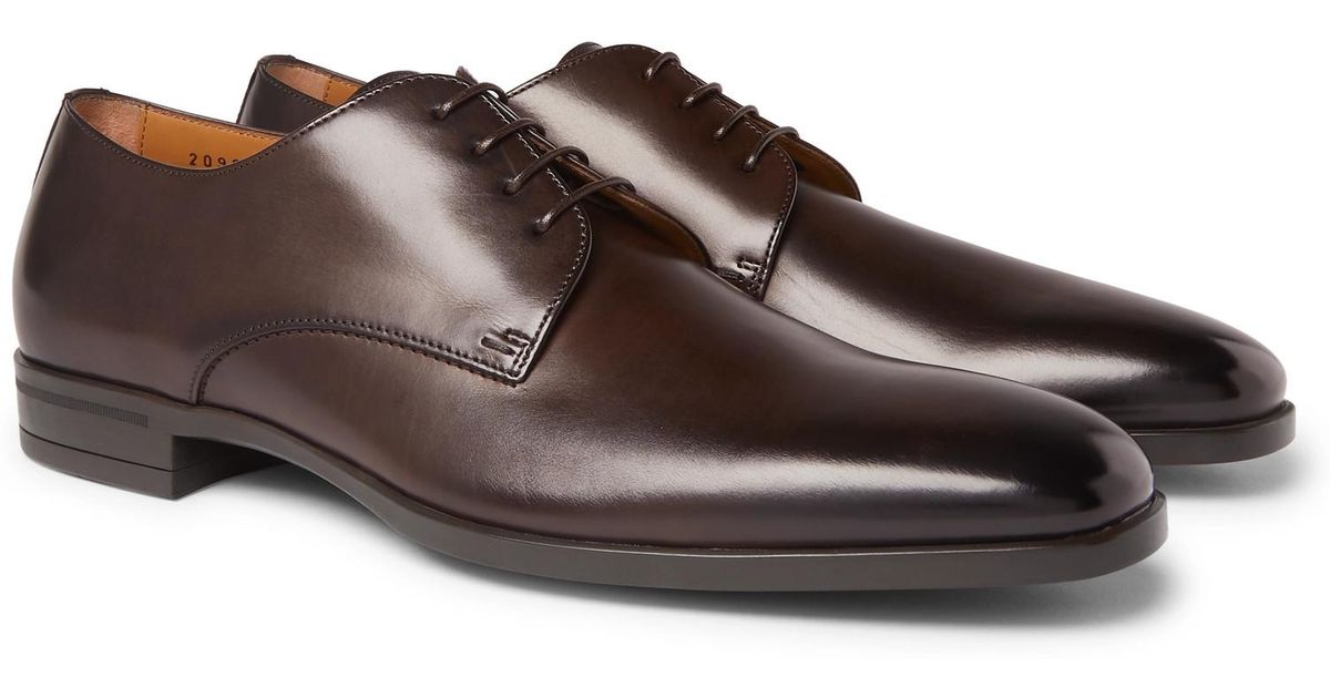 BOSS Kensington Leather Derby Shoes in Dark Brown (Brown) for Men - Lyst