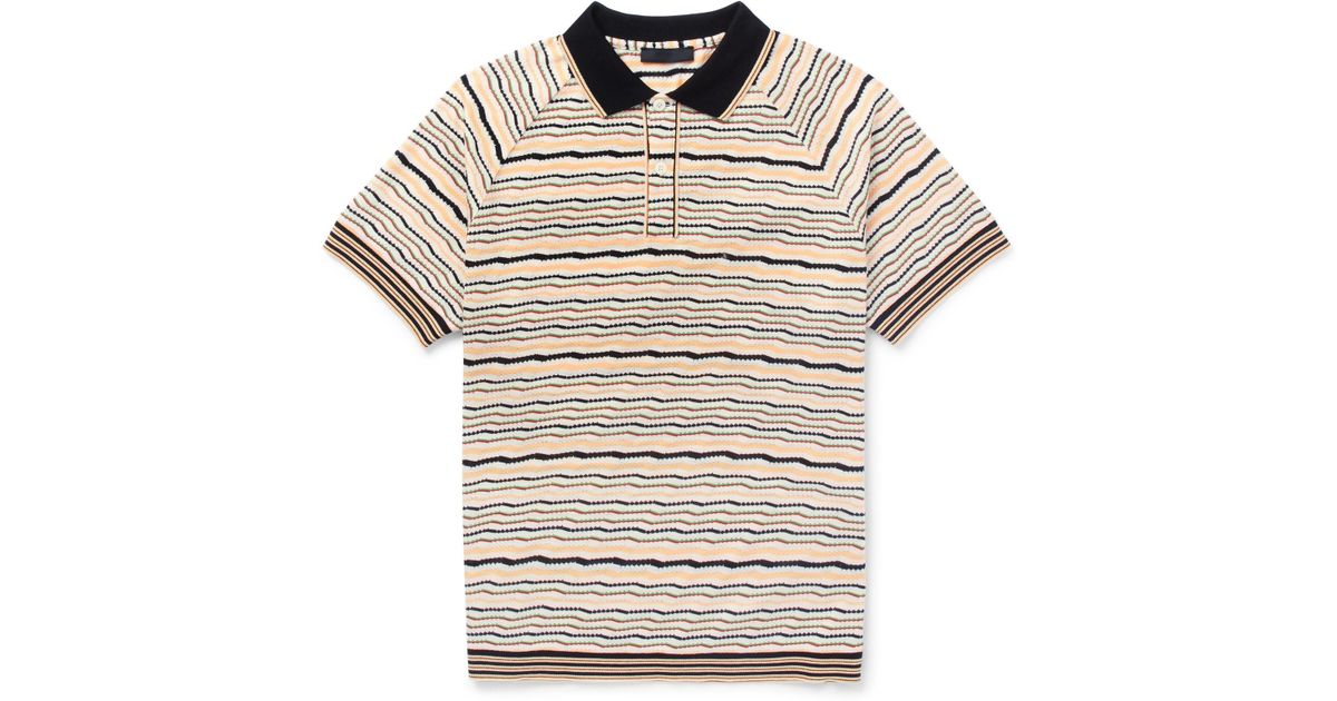 prada striped polo shirt