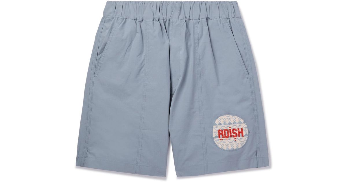 Adish Sur Straight-leg Logo-appliquéd Ripstop Shorts in Blue for Men | Lyst