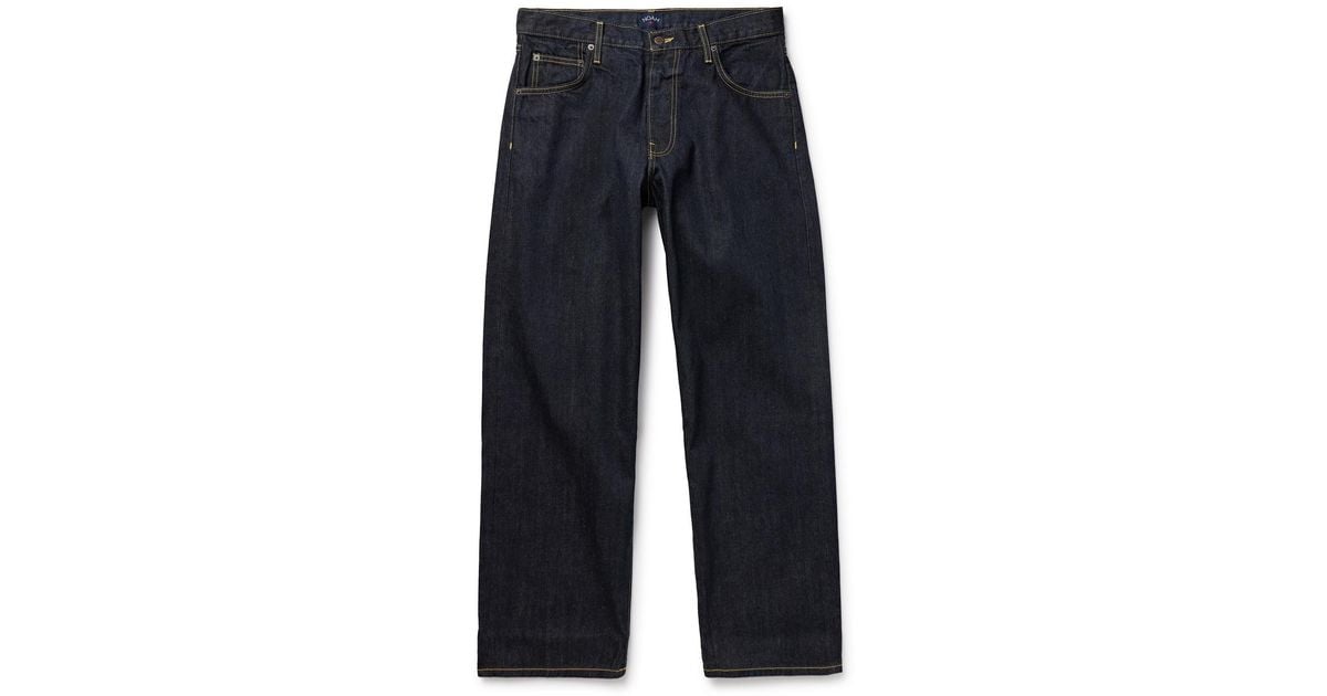 Noah Stovepipe Wide-Leg Selvedge Jeans in Blue for Men | Lyst