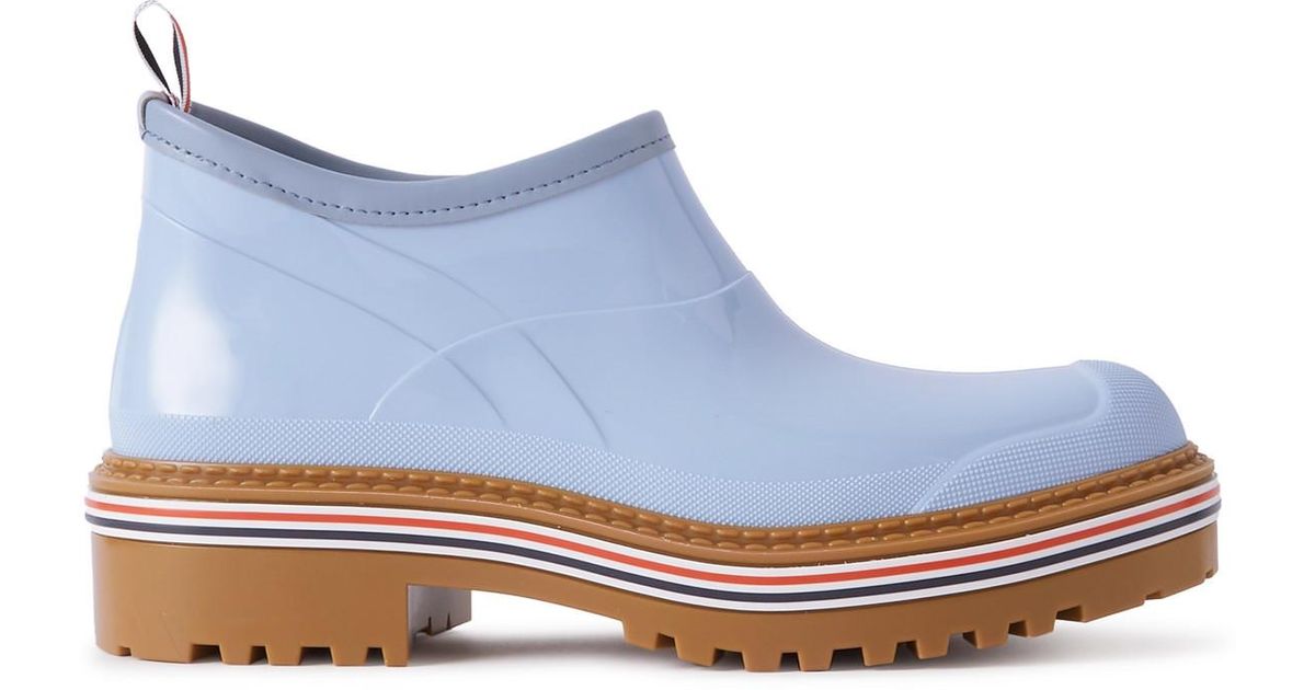 Thom Browne Garden Rubber Platform Boots in Blue for Men Lyst