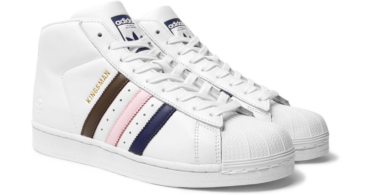 Kingsman + Adidas Originals Superstar Pro Numbered Leather High-top  Sneakers in White for Men | Lyst