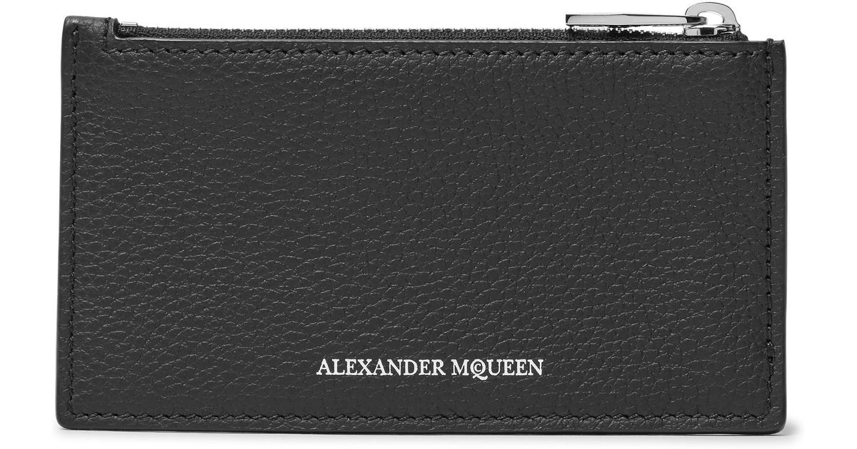 alexander mcqueen zipped card holder