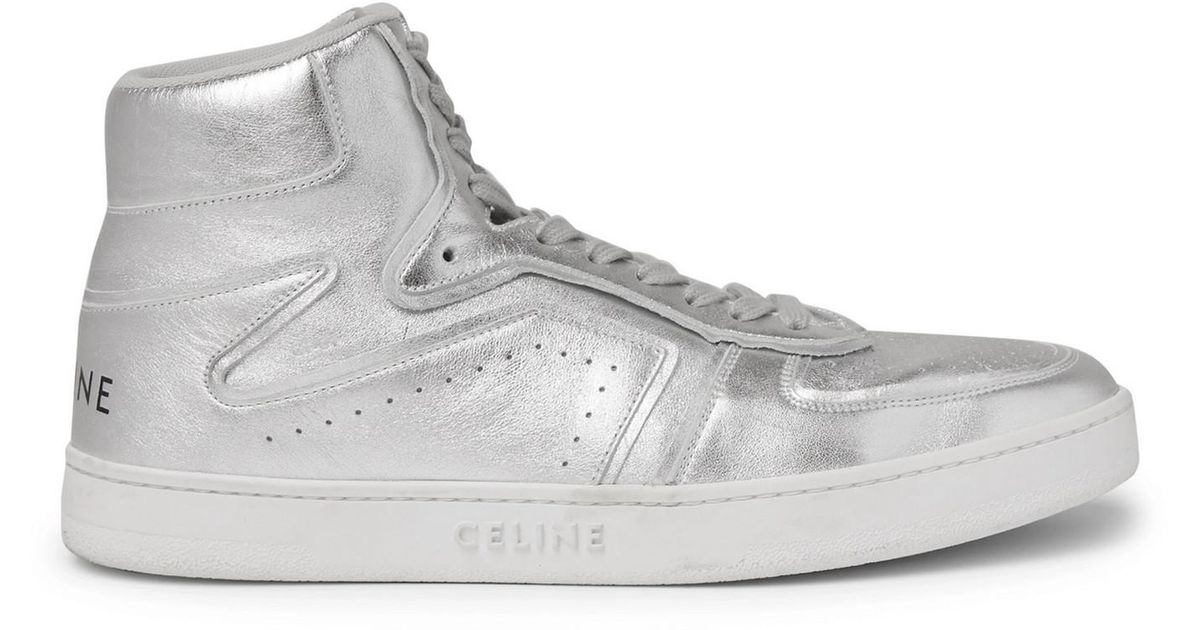 CELINE HOMME Z Ct-01 Metallic Leather High-top Sneakers for Men - Lyst