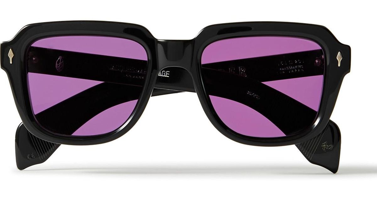 Jacques Marie Mage Hopper Taos Squareframe Acetate Sunglasses in Black