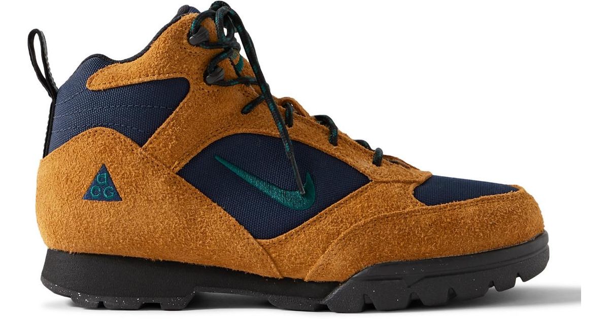 Nike Acg Torre Mid Canvas And Suede Hiking Boots in Brown for Men Lyst