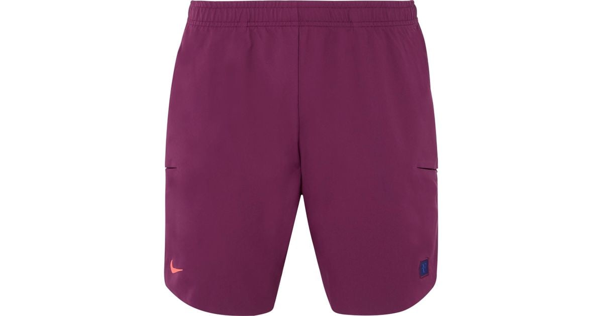 Nike Synthetic Nikecourt Roger Federer Flex Ace Dri-fit Tennis Shorts in  Burgundy (Purple) for Men - Lyst