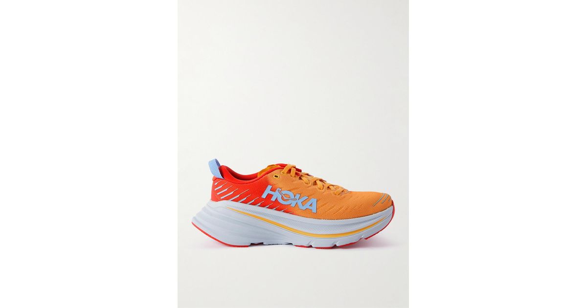 Hoka One One Bondi X Mesh Running Sneakers in Orange for Men Lyst