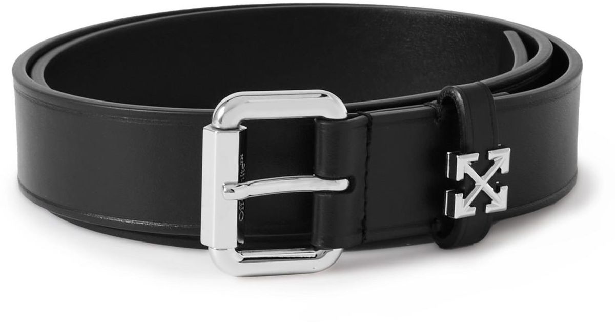 Off-White c/o Virgil Abloh Arrow 3.5cm Logo-embellished Leather Belt in ...