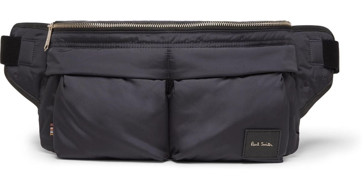 Paul Smith Leather-trimmed Shell Belt Bag in Navy (Blue) for Men | Lyst