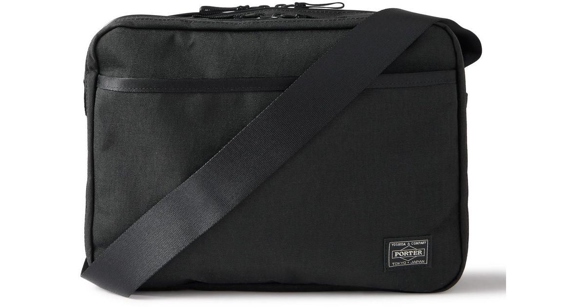 Porter-Yoshida and Co Hybrid Cordura Nylon Messenger Bag in Black