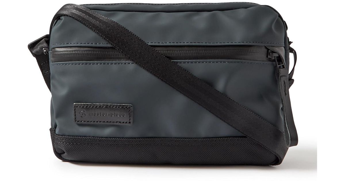 masterpiece Slick Logoappliquéd Leather And Cordura® Ballistic Nylon