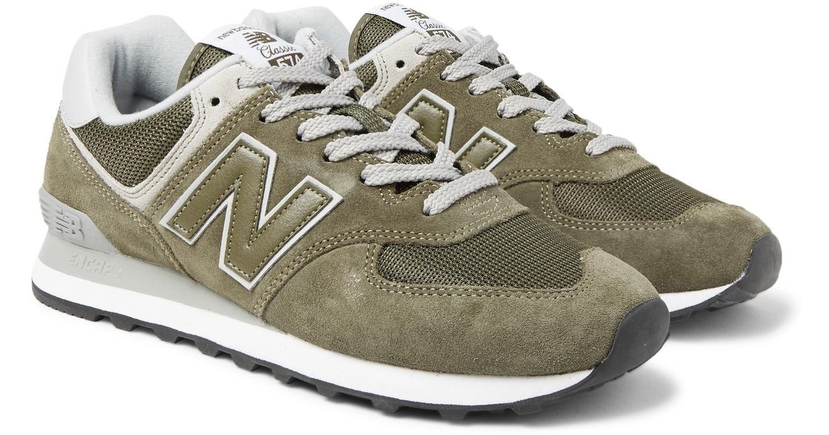 New Balance 574 Suede, Mesh And Leather 