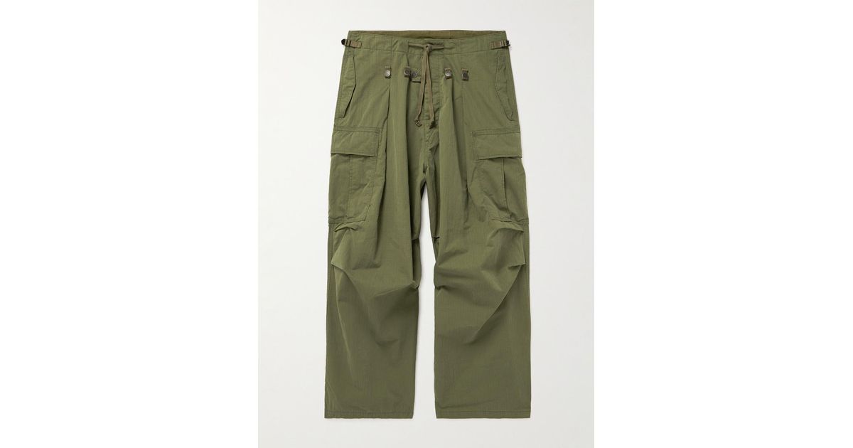 Kapital Wide-leg Cotton-ripstop Cargo Trousers in Green for Men