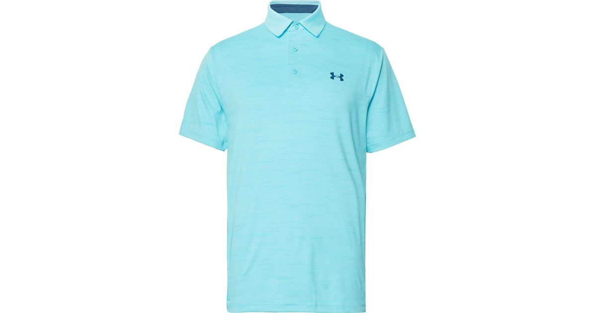 light blue under armour polo
