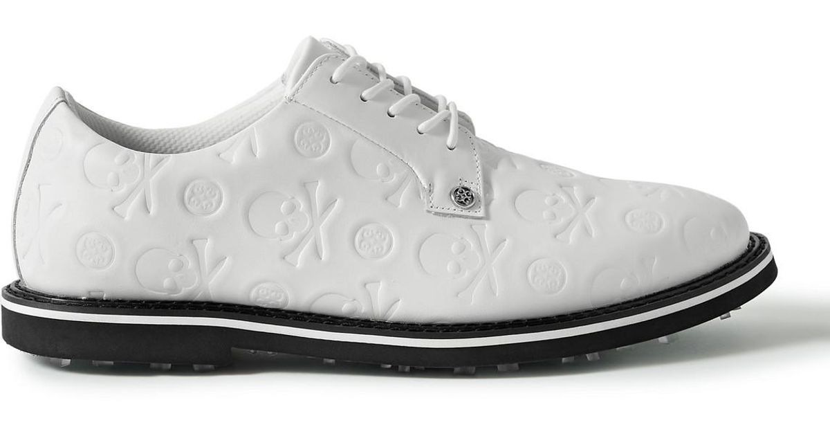 G/FORE Gallivanter Logo-debossed Leather Golf Shoes in White for Men | Lyst