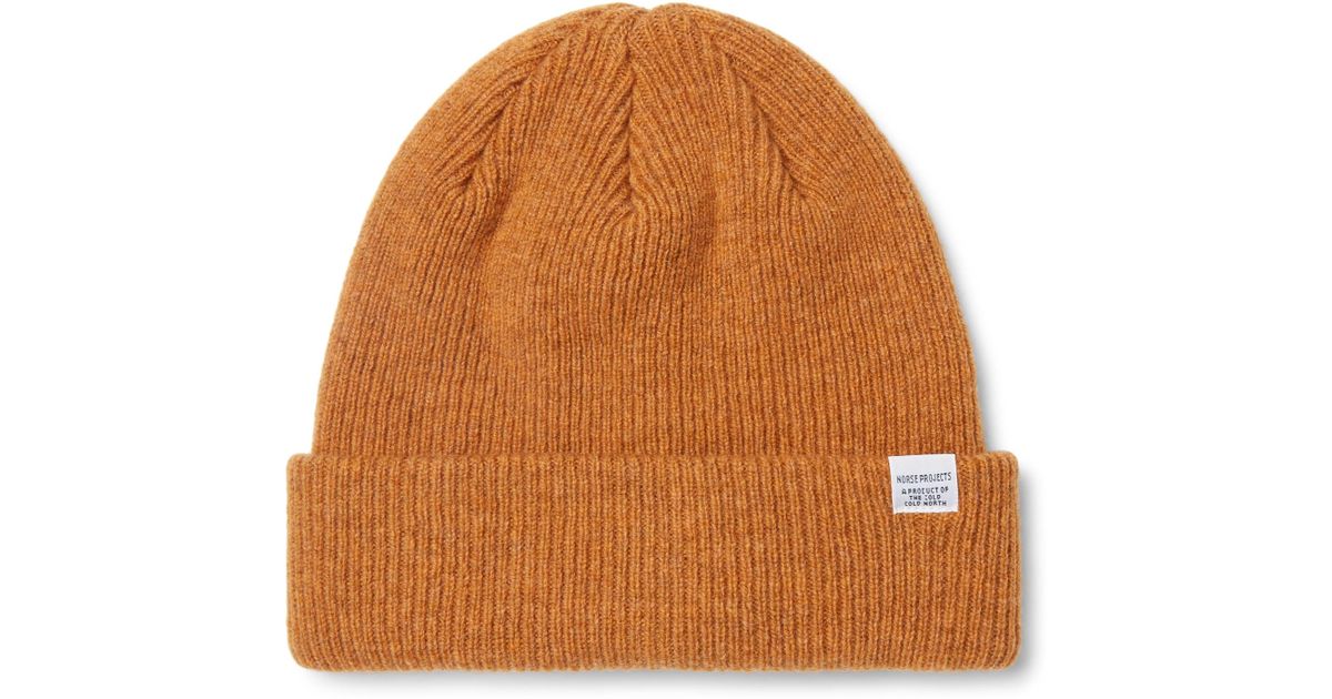 norse projects beanie orange