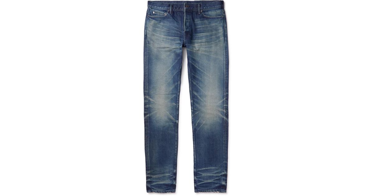 John Elliott The Cast 2 Distressed Stretchdenim Straightleg Jeans in