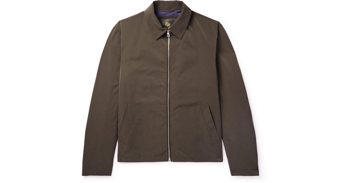 Loro Piana Maurin Leather-trimmed Tech-shell Blouson Jacket in Brown ...