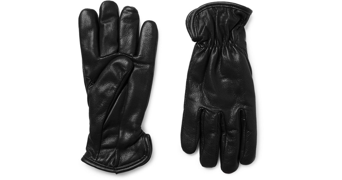 Filson Merino Woollined Leather Gloves in Black for Men Lyst