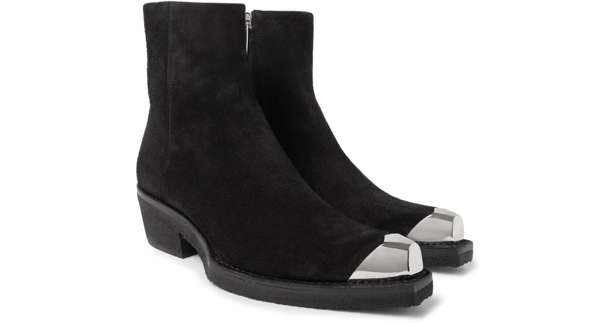 calvin klein metal toe cap boots