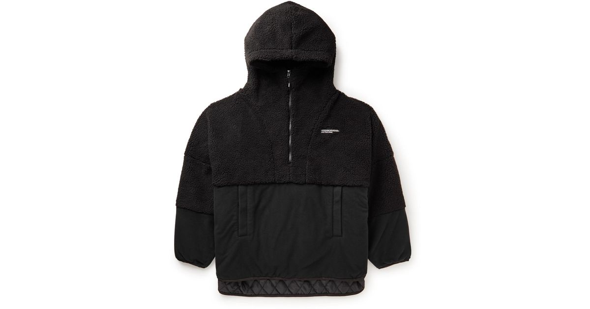 Neighborhood Cave Shell-trimmed Fleece Jacket in Black for Men - Lyst