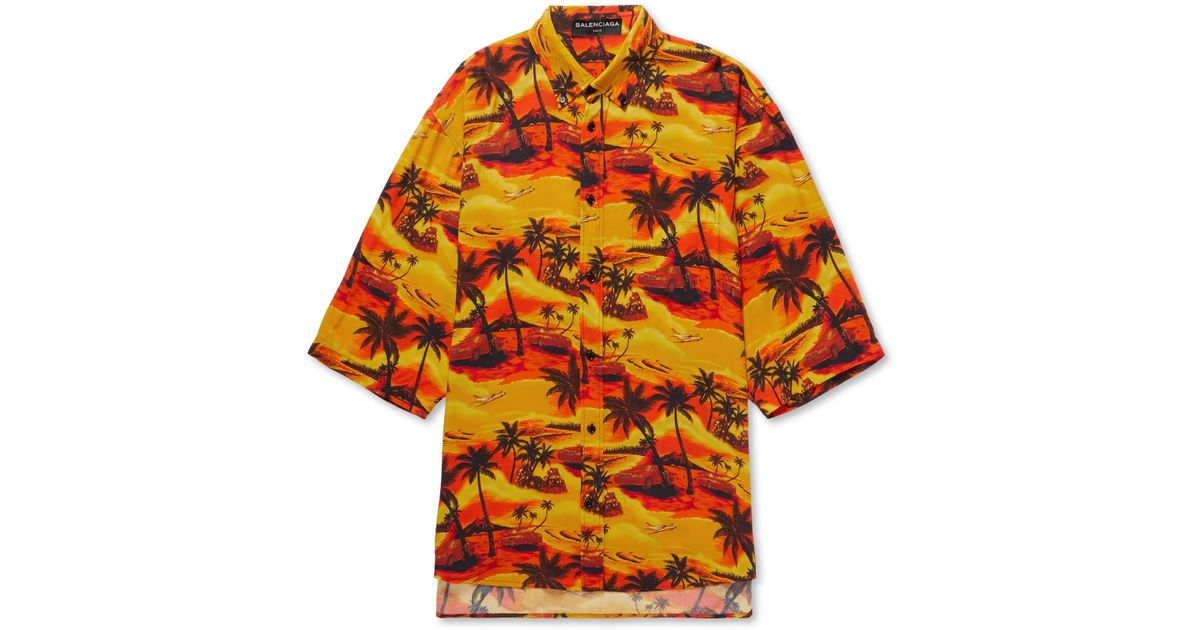 balenciaga orange shirt