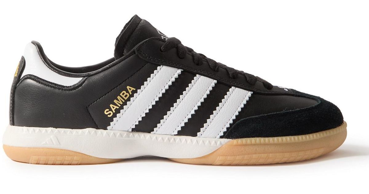 adidas Originals Samba Mn Suede-Trimmed Leather Sneakers in