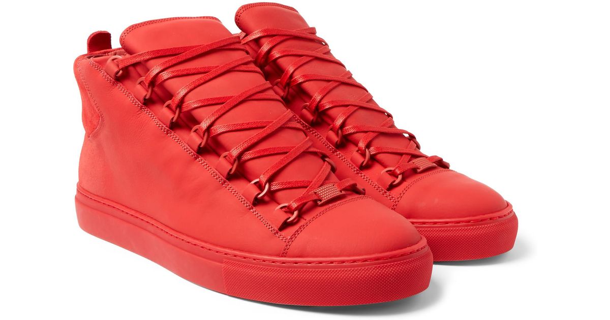 balenciaga red high top sneakers