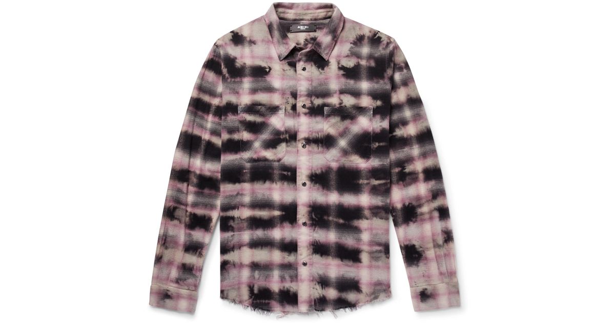 tie dye flannel shirt