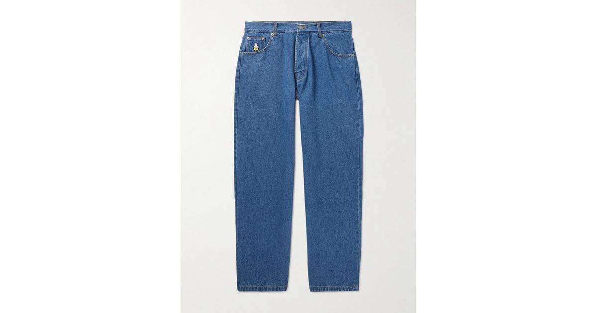 Pop Trading Co. Miffy Straight-leg Embroidered Jeans in Blue for