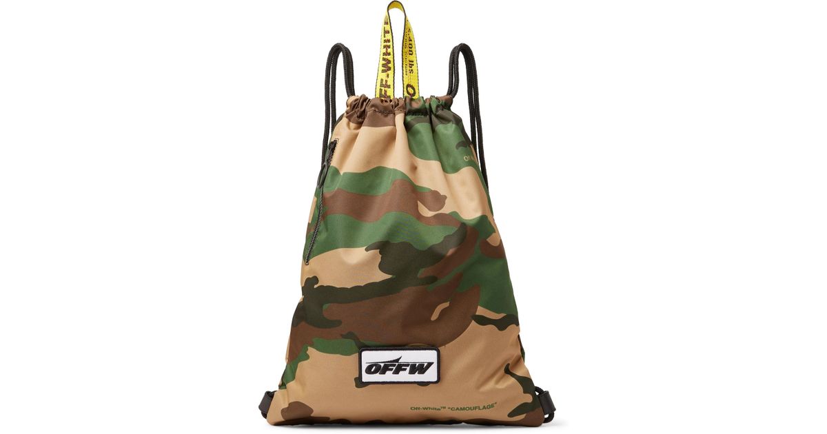 camouflage drawstring backpack