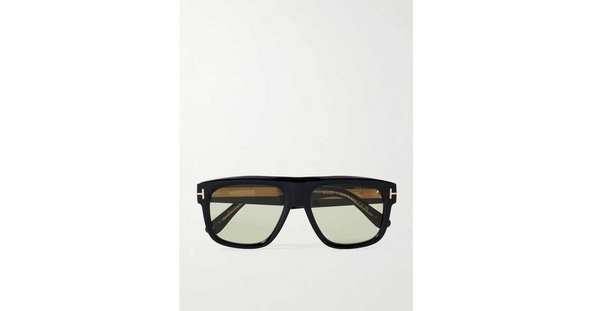 Tom Ford Icon Square-Frame Acetate Sunglasses in Black for Men