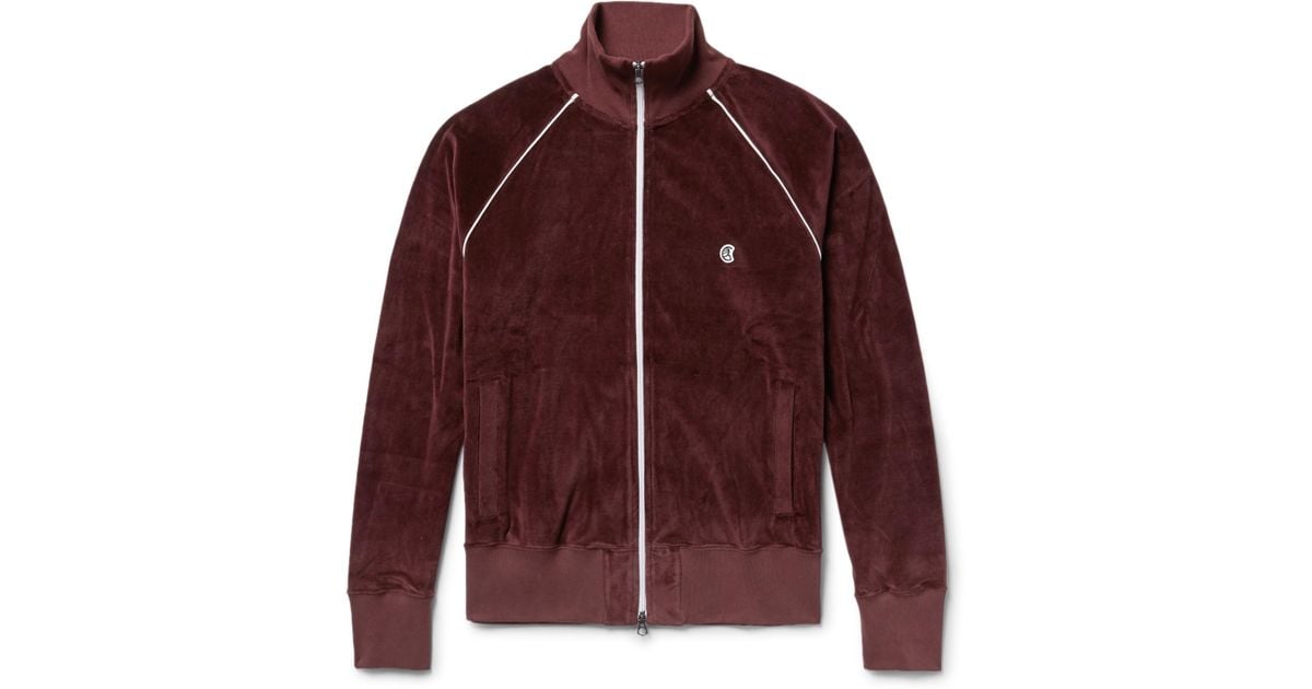 champion velour track top