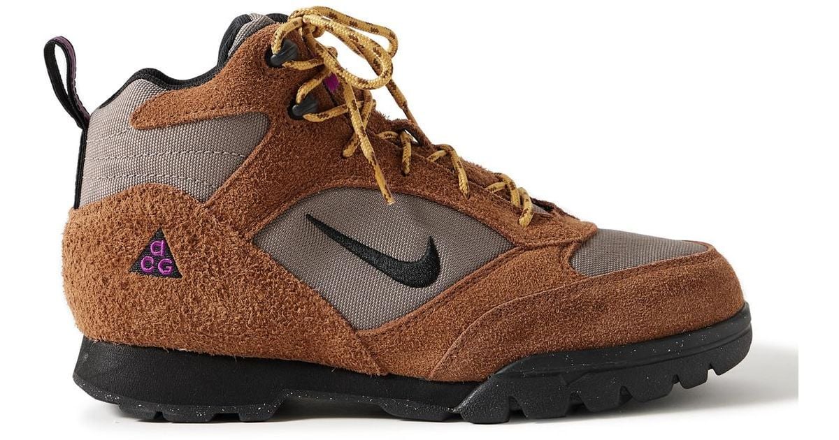 Nike Acg Torre Mid Canvas And Suede Hiking Boots in Brown for Men