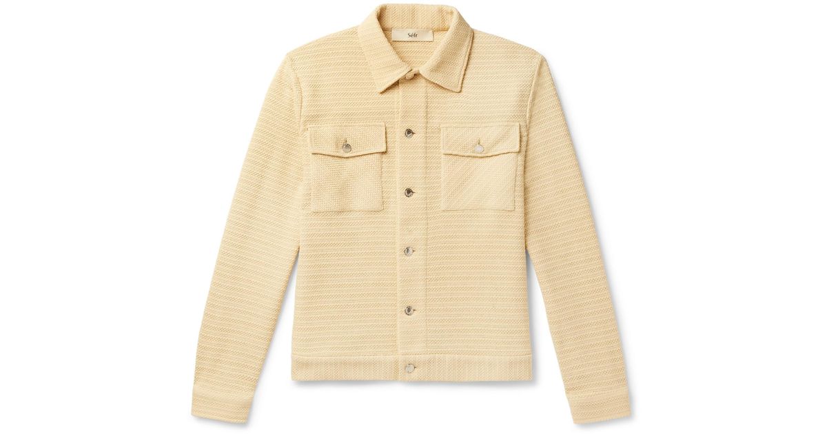 Séfr Eric Crochet-knit Jacket in 