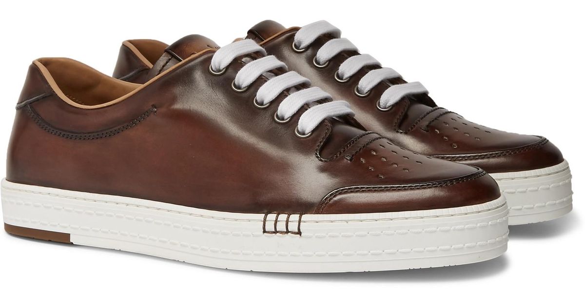 Berluti Playtime Leather Sneakers in Brown for Men | Lyst