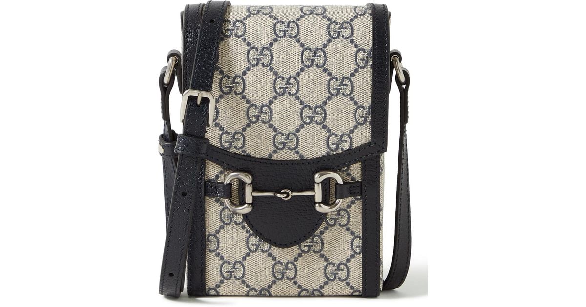 Gucci GG Mini Leather-trimmed Monogrammed Coated-canvas Messenger Bag for  Men