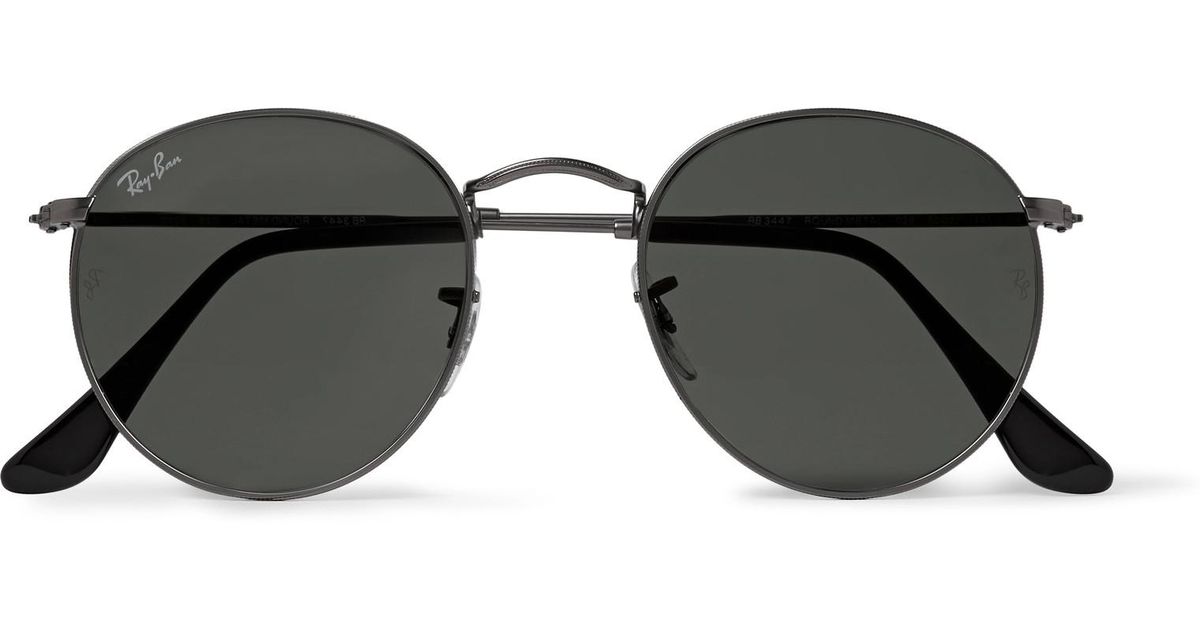 ray ban round metal gunmetal