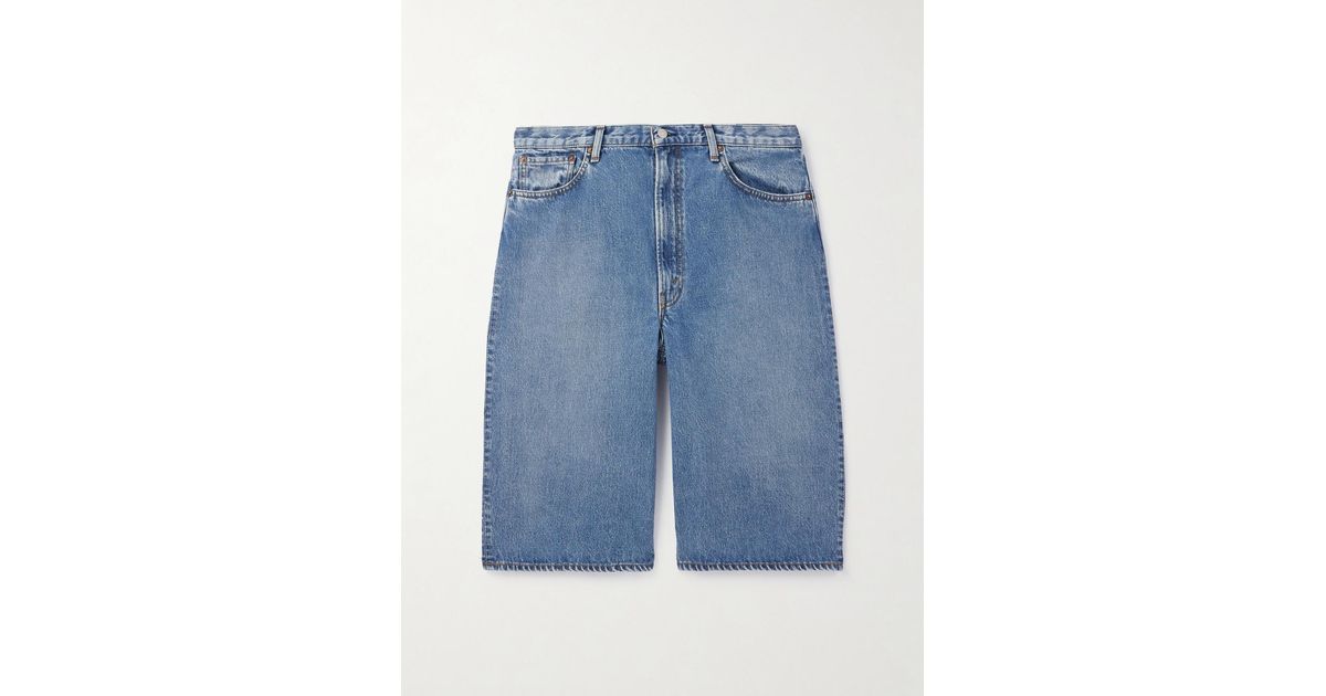 Orslow Super Dad's Wide-Leg Denim Shorts in Blue for Men | Lyst UK