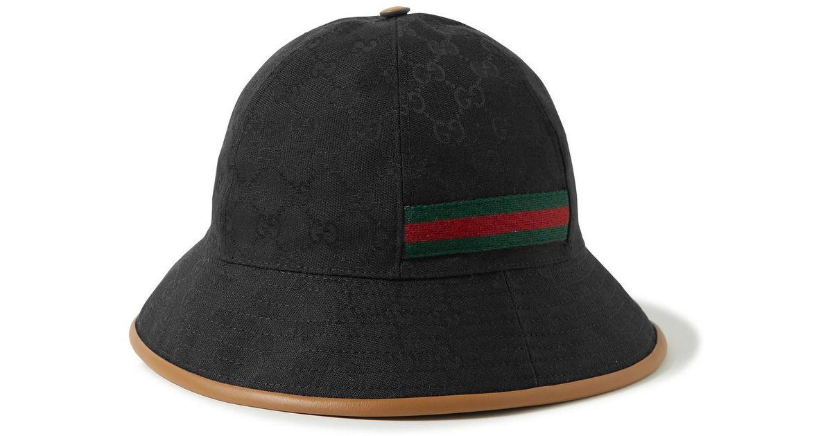 Gucci GG Canvas Bucket Hat in Black | Lyst