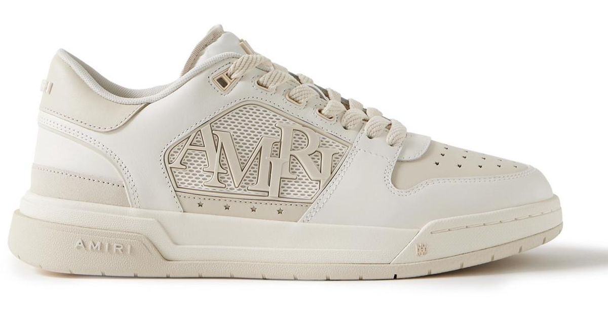 Amiri Classic Low Logo-appliquéd Suede And Rubber-trimmed Leather ...