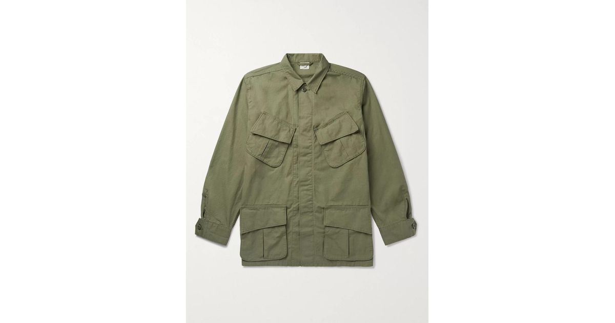 Orslow Cottonripstop Field Jacket in Green for Men Lyst UK