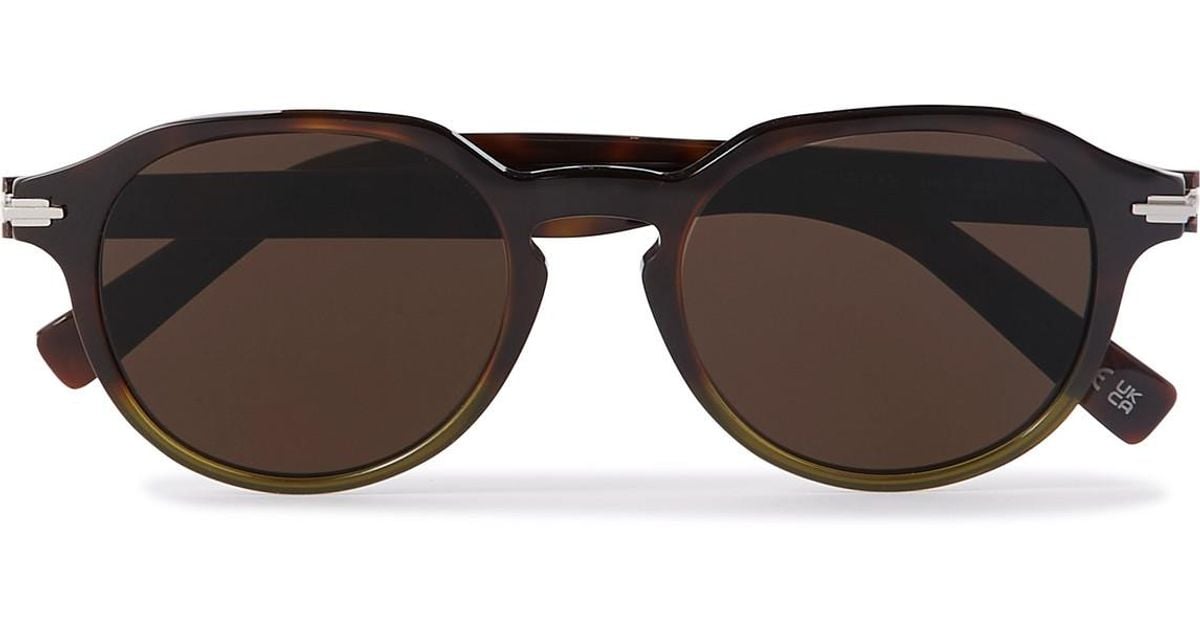 Dior Diorblacksuit R2i Round-frame Tortoiseshell Acetate Sunglasses in ...