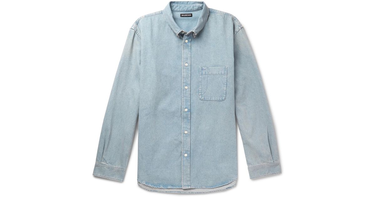 balenciaga oversized button down shirt