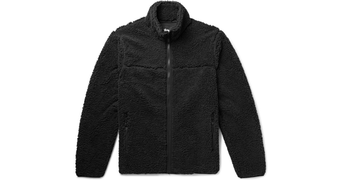 sherpa lined black jacket